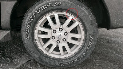 Used Tire Showing Specs Location