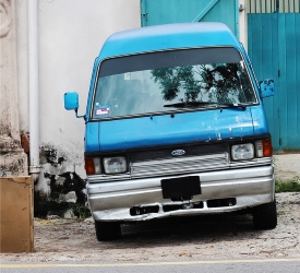 Broken Down Ford Mini Van for Salvage Yard
