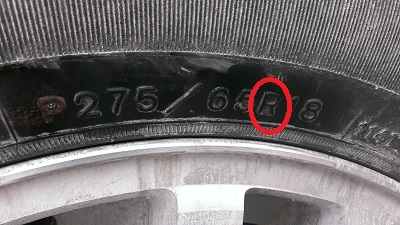 Tire Construction Type Highlighted on Used Tire Specs