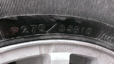 Markings on Used Tire